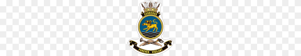 Hmas Cerberus, Badge, Emblem, Logo, Symbol Free Transparent Png