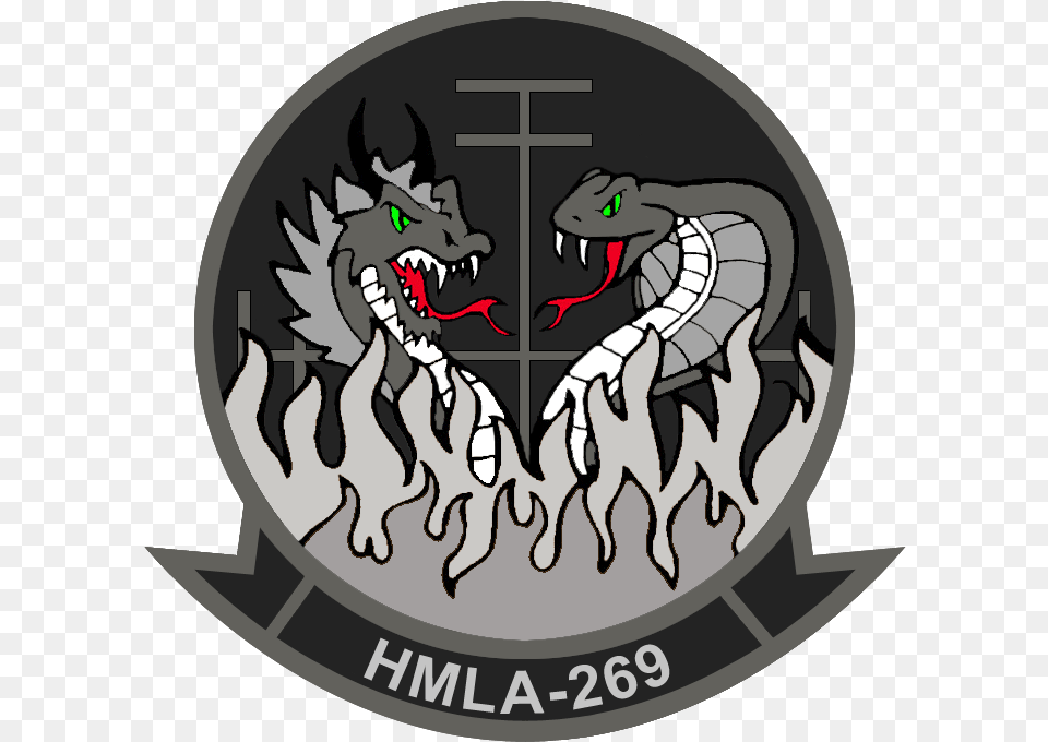Hmla 269 New Patch Bw Hmla 269 Marine Corps, Emblem, Symbol, Electronics, Hardware Free Png