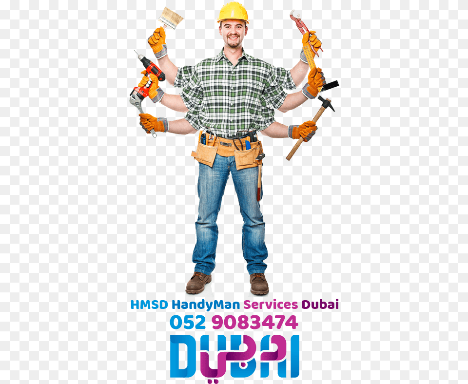 Hmsd Handyman Services Dubai Title Electrician Plumber Carpenter Painter, Clothing, Hardhat, Helmet, Adult Png