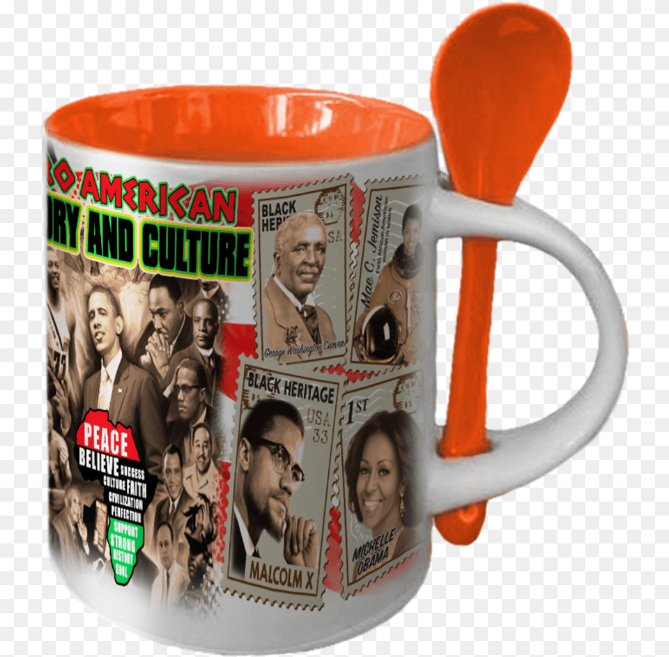 Hmug White Mug Or Coffee Cup, Adult, Spoon, Person, Man Free Png