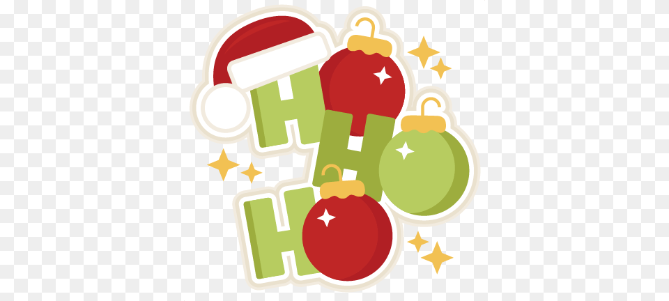 Ho Ho Ho Christmas Title Scrapbook Cute Clipart, Dynamite, Weapon, Text Free Png Download