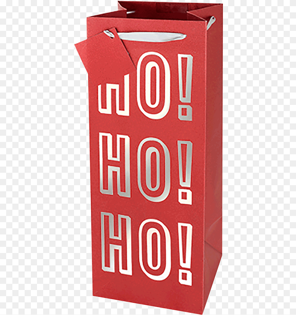 Ho Ho Ho Holiday Gift Bag Carmine, Box, Cardboard, Carton Free Transparent Png