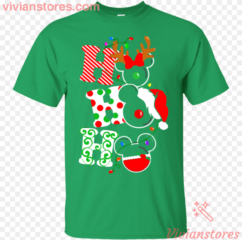 Ho Ho Ho Merry Christmas Disney Mickey T Shirt Vivianstores T Shirt, Clothing, T-shirt Free Png Download