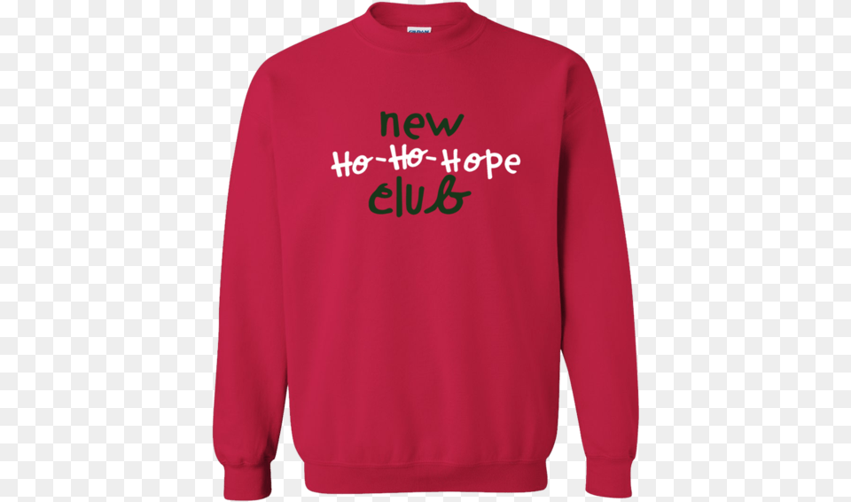 Ho Ho Hope Crewneck Sweatshirt Crew Neck, Clothing, Knitwear, Sweater, Long Sleeve Free Png