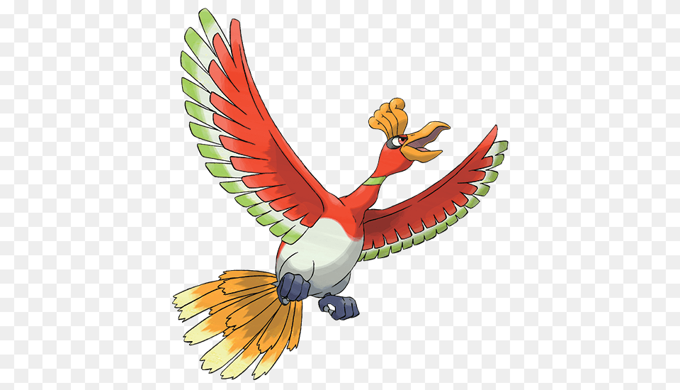 Ho Oh Legendary Celebration, Animal, Beak, Bird, Flying Png