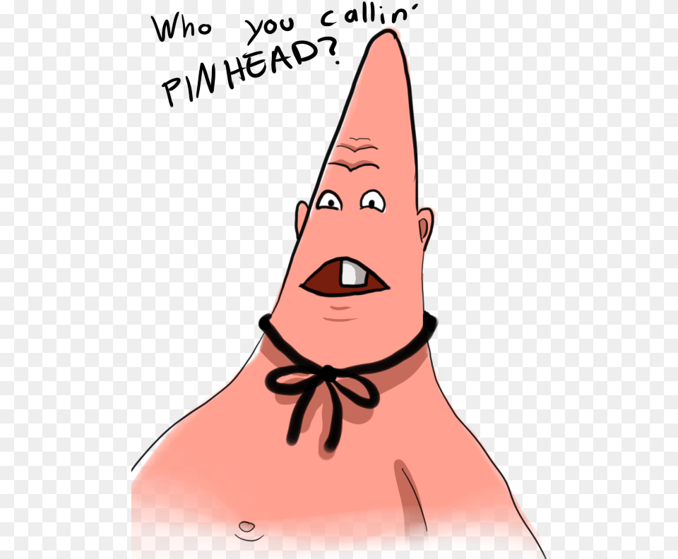 Ho You Callin Pin Head Patrick Star Patrick Star Pinhead Larry, Adult, Clothing, Female, Hat Png Image