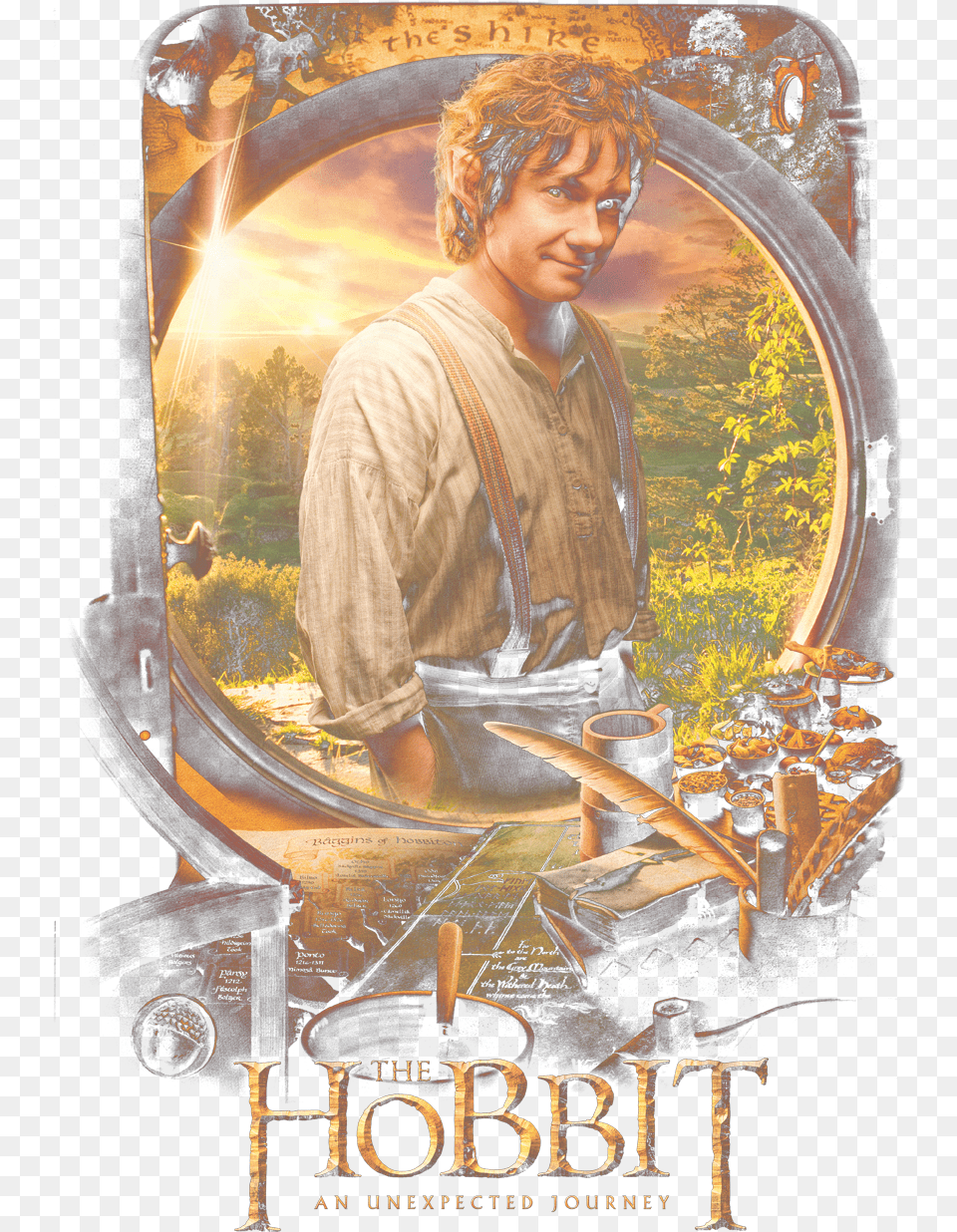 Hobbit An Unexpected Journey Bilbo Baggins Teaser, Adult, Photography, Person, Man Free Png
