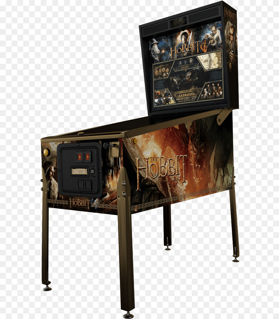 Hobbit Smaug Special Edition Pinball, Arcade Game Machine, Game, Person, Monitor Free Transparent Png