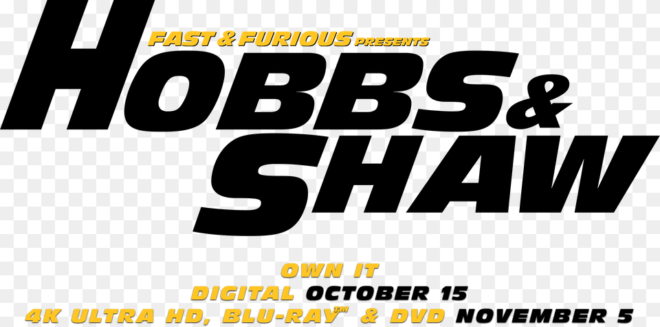 Hobbs And Shaw Logo, Text Free Png Download