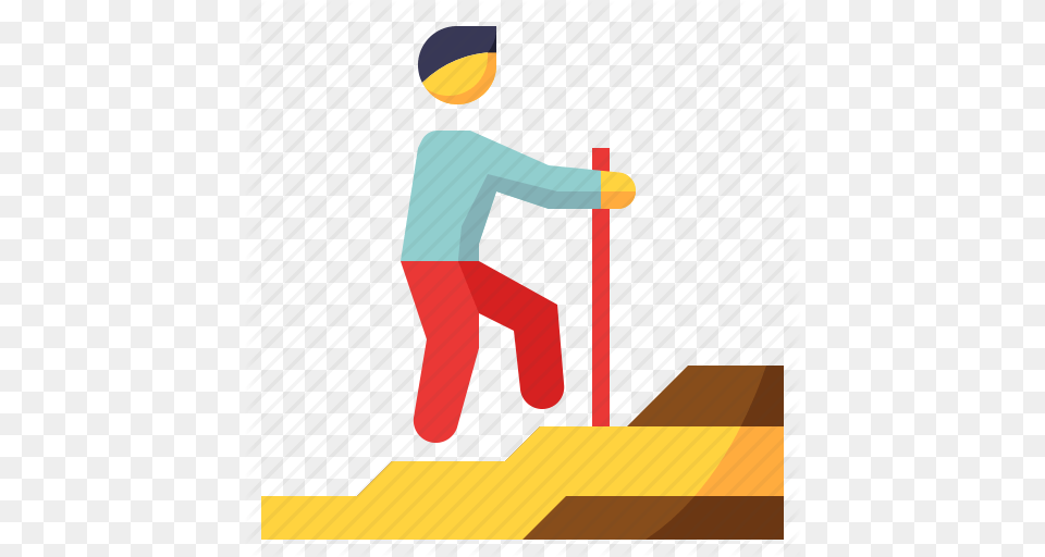 Hobby Human Moutain Trekking Walkiing Icon, Person, Worker, Cleaning Png Image