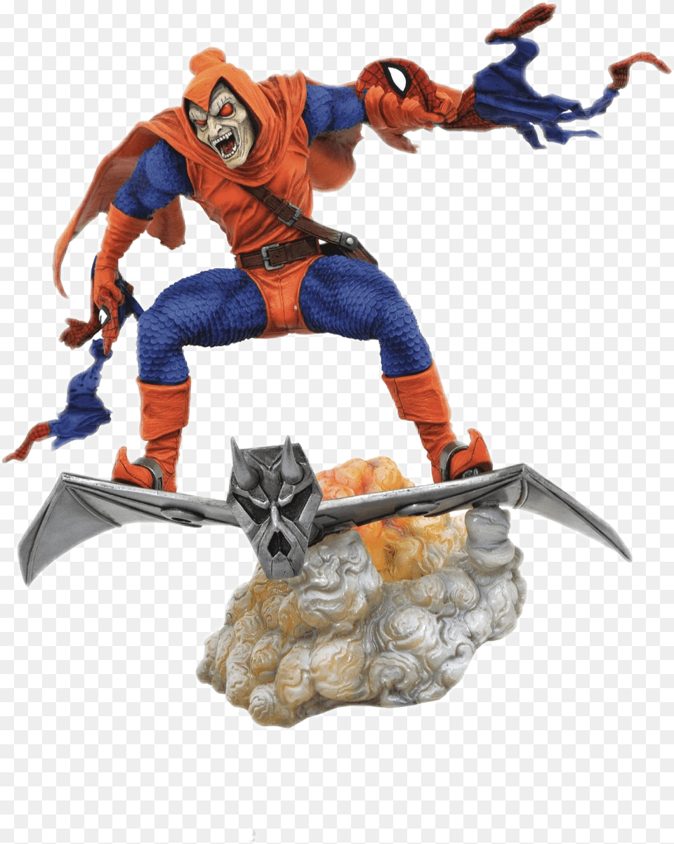 Hobgoblin Spiderman Marvel Diamond Select Hobgoblin Statue, Person, Baby, Face, Head Free Png Download