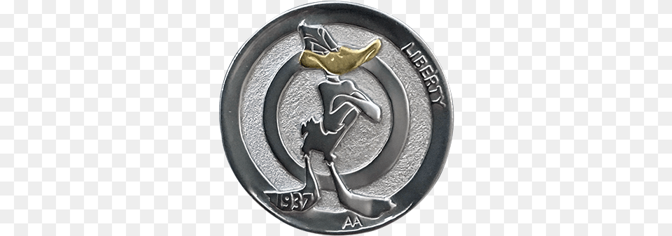 Hobo Nickel Engraved With Daffy Duck A Famous Looney Hobo Nickel, Emblem, Symbol, Logo, Accessories Free Png Download
