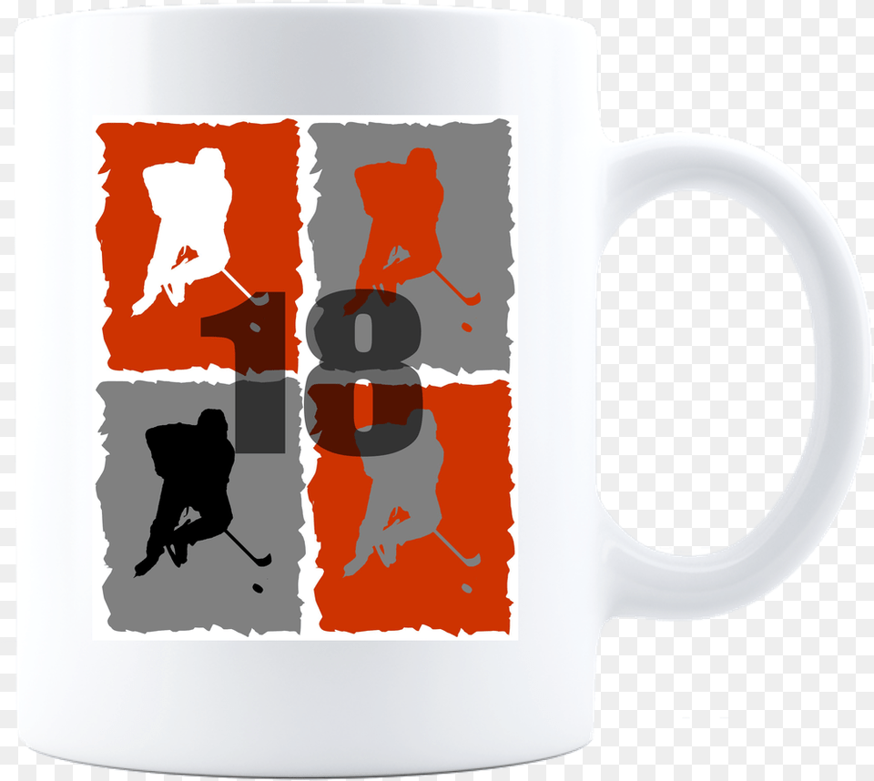 Hockey Athlete Player Logo Coffee Mug Mug, Cup, Adult, Male, Man Png Image