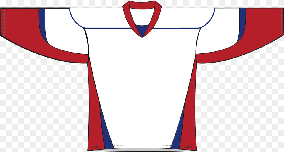Hockey Jersey Clipart Red White And Blue Hockey Jersey, Clothing, Shirt, T-shirt Free Png