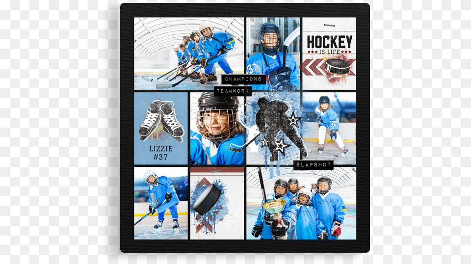 Hockey Panel Ski, Person, Art, People, Collage Free Png