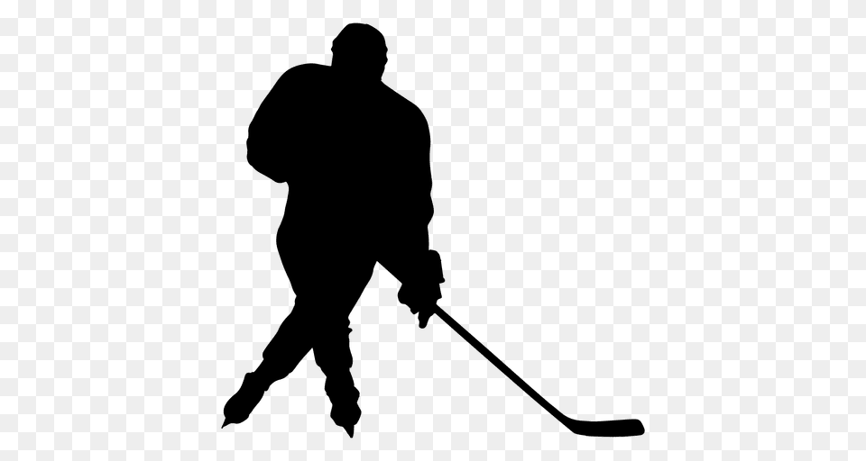 Hockey Player, Silhouette, Adult, Male, Man Free Transparent Png