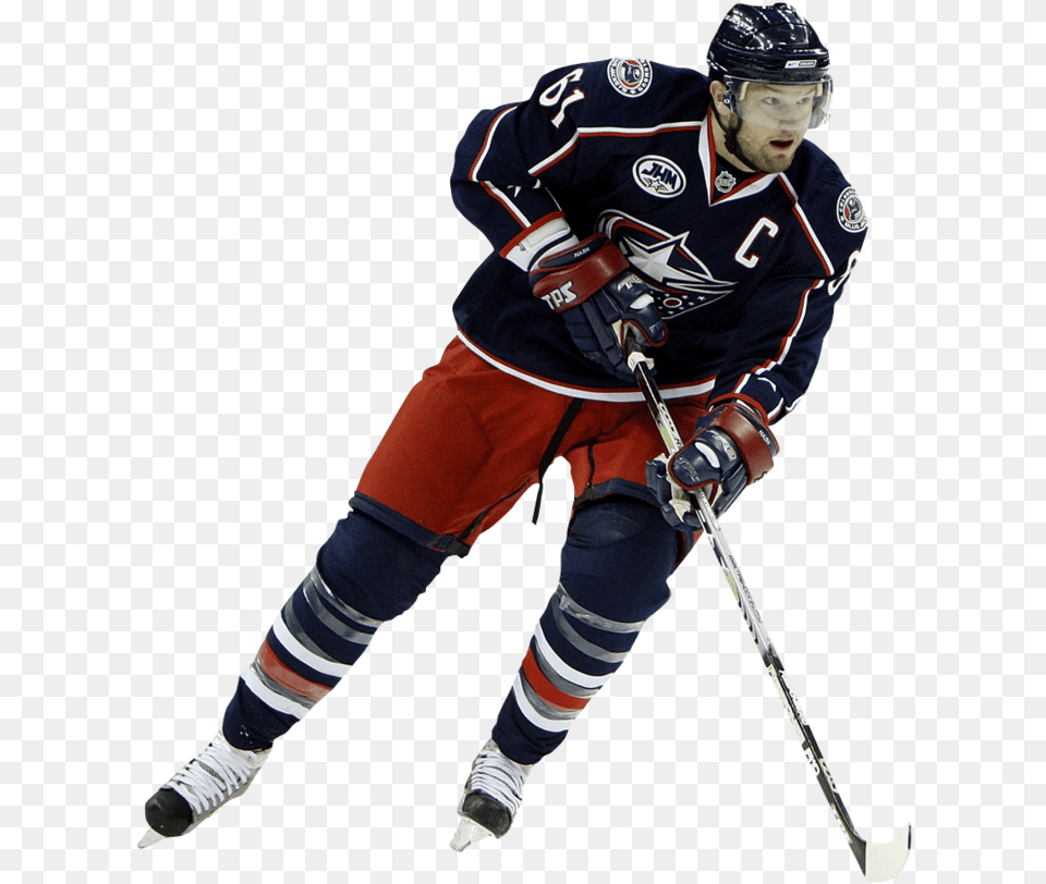 Hockey Player Rick Nash, Person, Helmet, Glove, Clothing Free Png Download