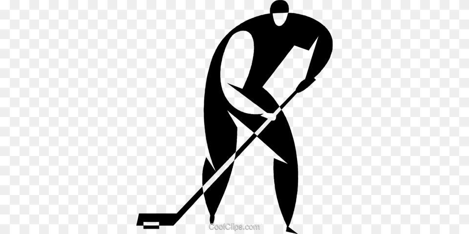 Hockey Player Royalty Vector Clip Art Illustration, Stencil, Adult, Male, Man Free Png Download