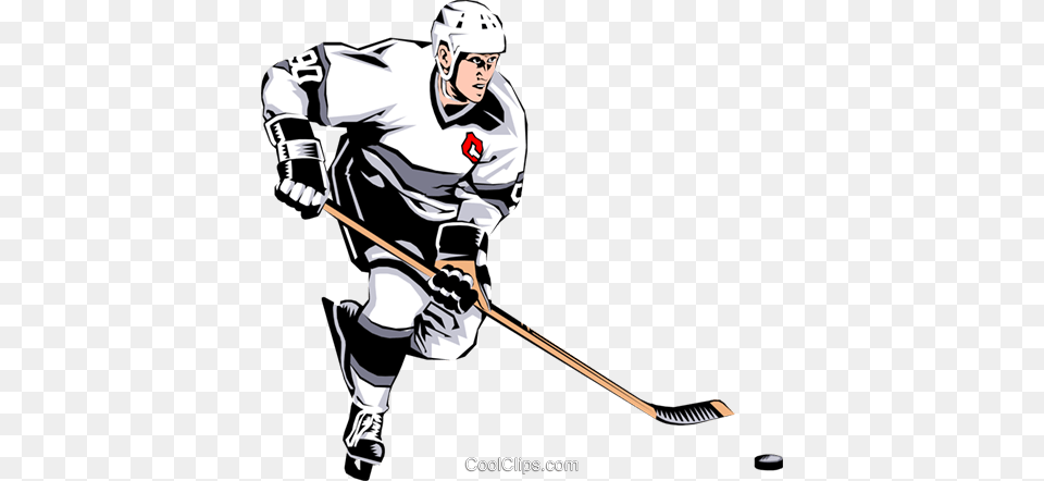 Hockey Player Royalty Vector Clip Art Illustration, Helmet, Adult, Person, Man Free Transparent Png