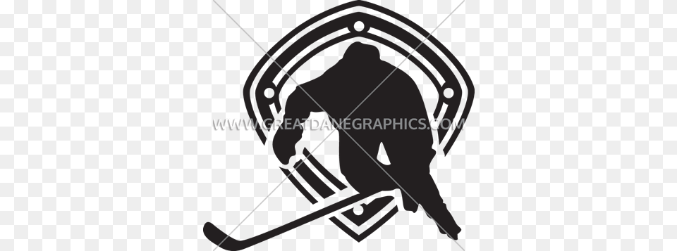 Hockey Player With Rink Production Ready Artwork For T Shirt, Bow, Weapon, People, Person Png