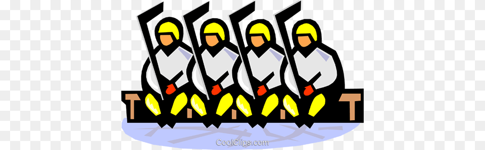 Hockey Players On The Bench Royalty Vector Clip Art, People, Person Free Png Download