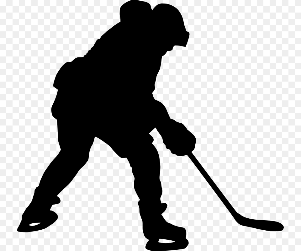 Hockey Silhouette, Adult, Male, Man, Person Free Png