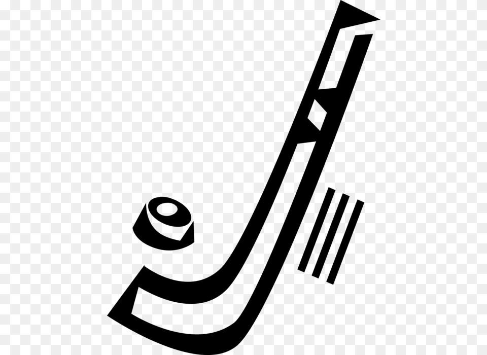Hockey Stick And Puck, Gray Free Png Download