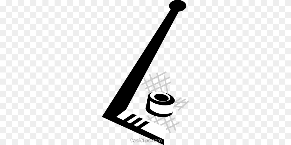 Hockey Stick And Puck Royalty Free Vector Clip Art Illustration, Baseball, Baseball Bat, People, Person Png Image