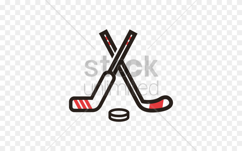 Hockey Sticks And Puck Vector Png