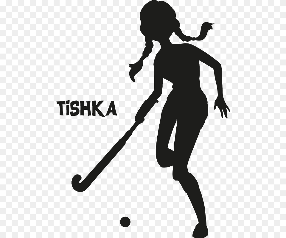 Hockeyspeelster Cartoon, People, Person, Field Hockey, Field Hockey Stick Free Png Download