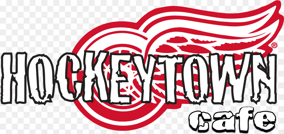 Hockeytown Cafe Logo Detroit Red Wings, Sticker, Dynamite, Weapon, Text Png