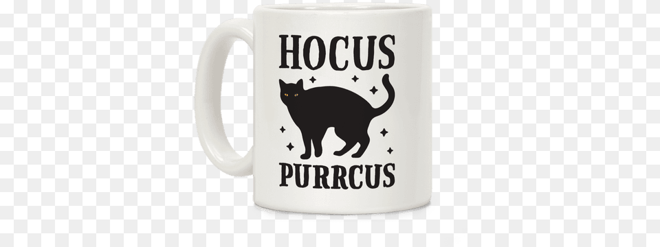 Hocus Purrcus Cat Coffee Mug Halloween Cat Puns, Cup, Animal, Mammal, Pet Png