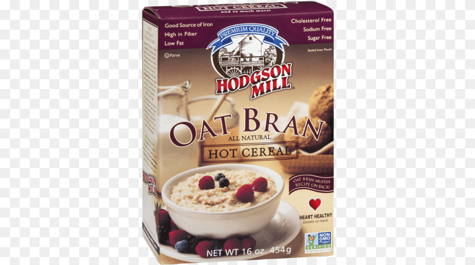 Hodgson Mill Hot Cereal Oat Bran 16 Oz Box, Breakfast, Food, Oatmeal, Bowl Free Png Download