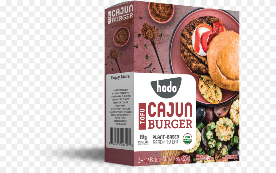 Hodo Cajun 3d Front No Background Tofu, Advertisement, Poster, Bread, Food Free Transparent Png