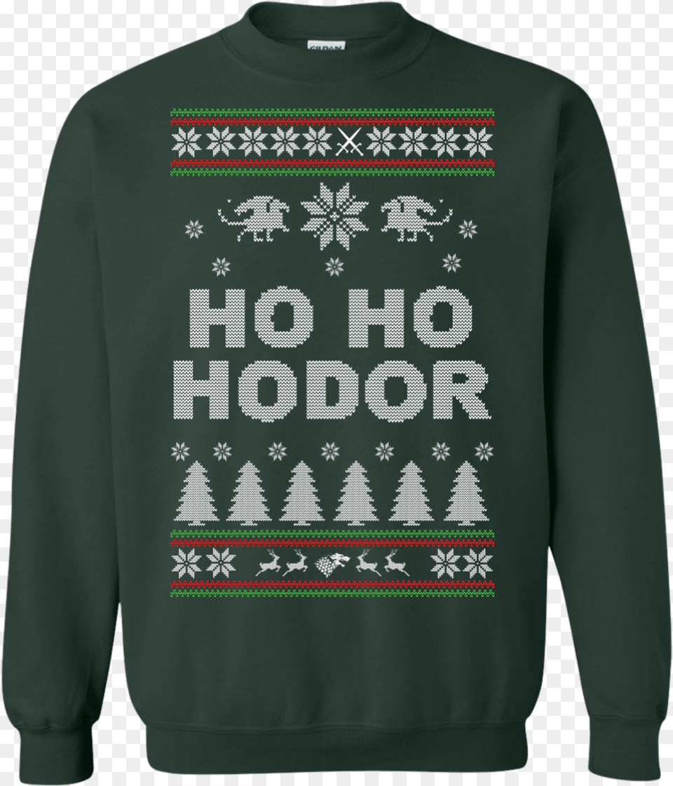 Hodor Game Of Thrones Ugly Sweater, Clothing, Hoodie, Knitwear, Sweatshirt Png Image