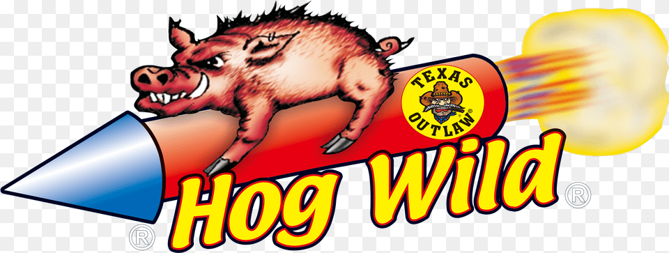 Hog Wild Fireworks Logo Clipart Full Size Clipart Texas Outlaw Fireworks, Animal, Mammal, Pig Png