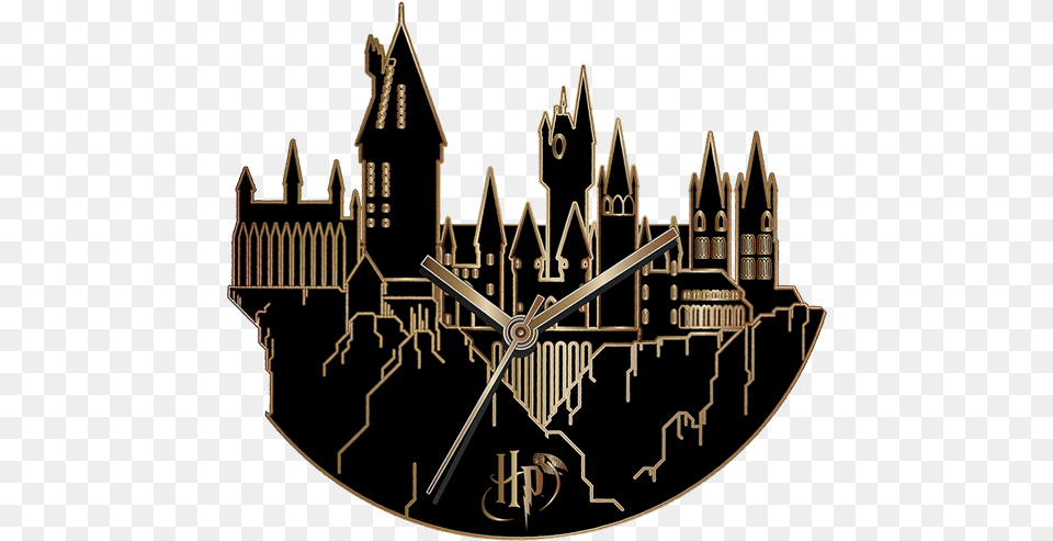 Hogwarts Harry Potter Fandom Silhouette Clock Harry Potter Hogwarts, Chandelier, Lamp, Analog Clock, Wall Clock Free Transparent Png