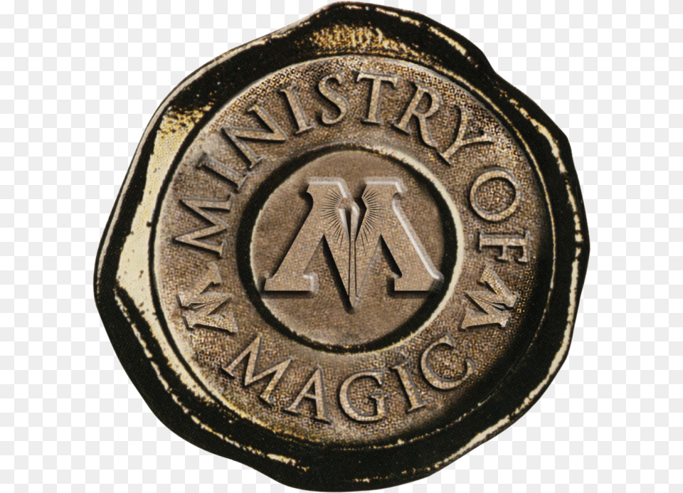 Hogwarts Logo Hd Quality Harry Potter Ministry Of Magic Seal, Machine, Wheel, Coin, Money Free Transparent Png