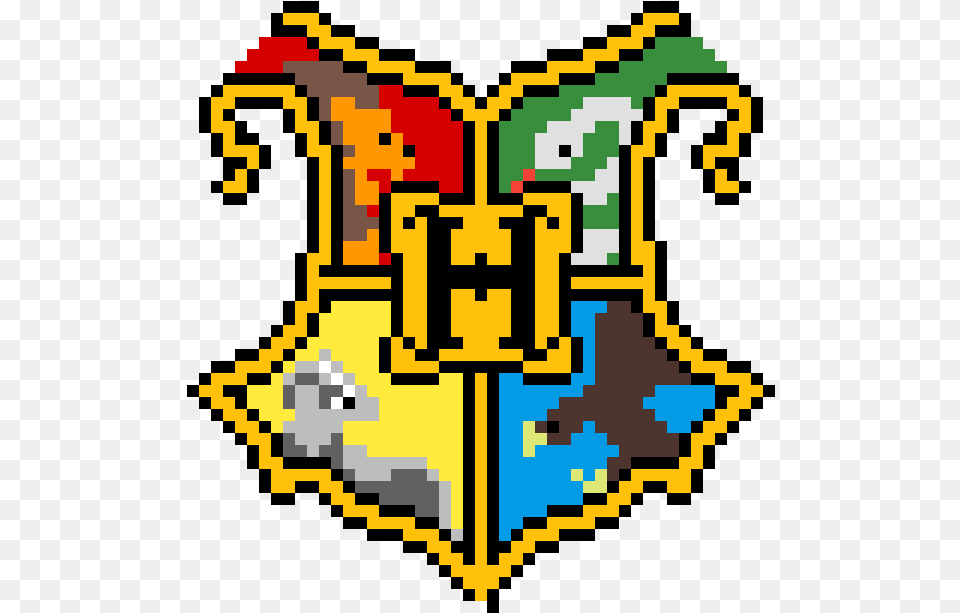 Hogwarts Pixel Art Harry Potter, Qr Code Free Png Download