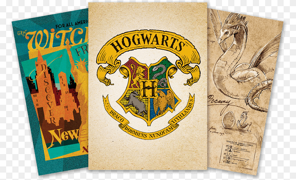 Hogwarts School Of Witchcraft And Wizardry Logo, Advertisement, Poster, Book, Publication Png