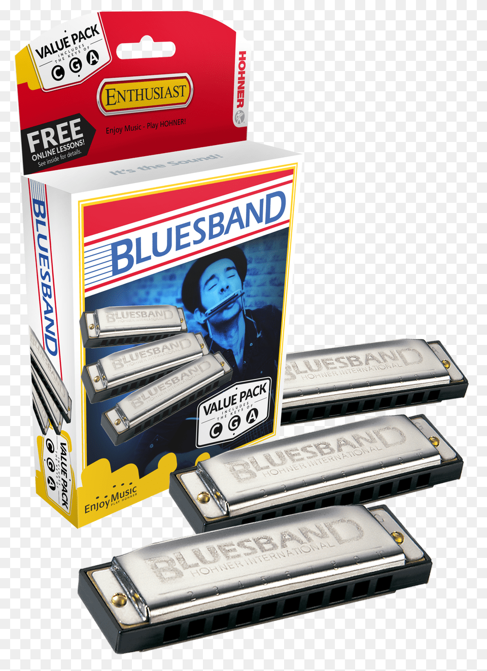 Hohner Blues Band Pack Harmonicas, Musical Instrument, Harmonica, Adult, Male Free Png