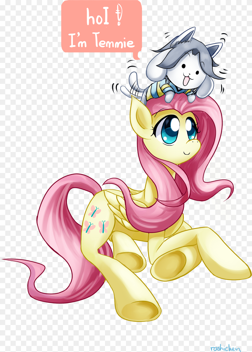 Hol M Lemmie Roshichen Fluttershy Pony Undertale Horse Fluttershy, Book, Comics, Publication, Art Free Transparent Png