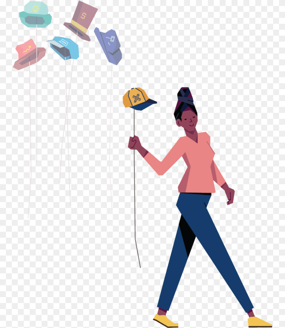 Holacracy Roles Final Illustration, Walking, Person, Adult, Woman Free Png