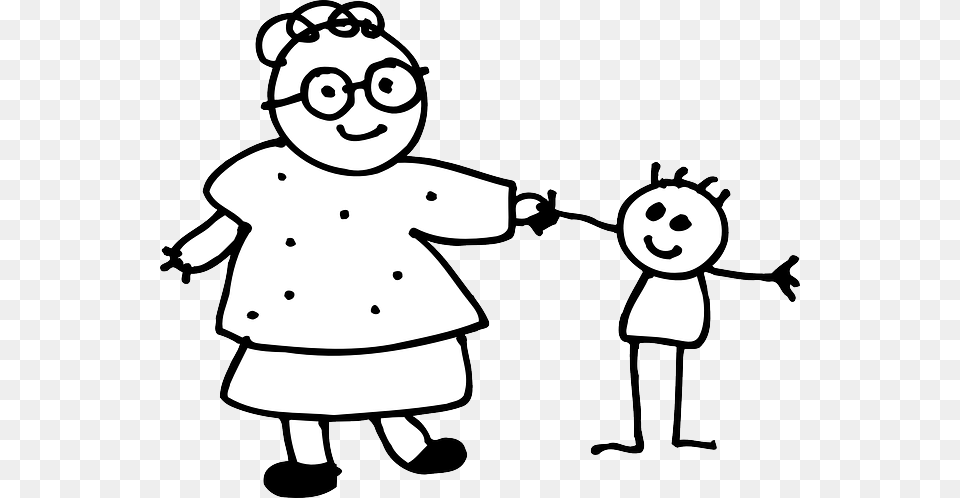 Hold Hands Clipart Black And White Mom Outline, Clothing, Coat, Stencil, Face Png