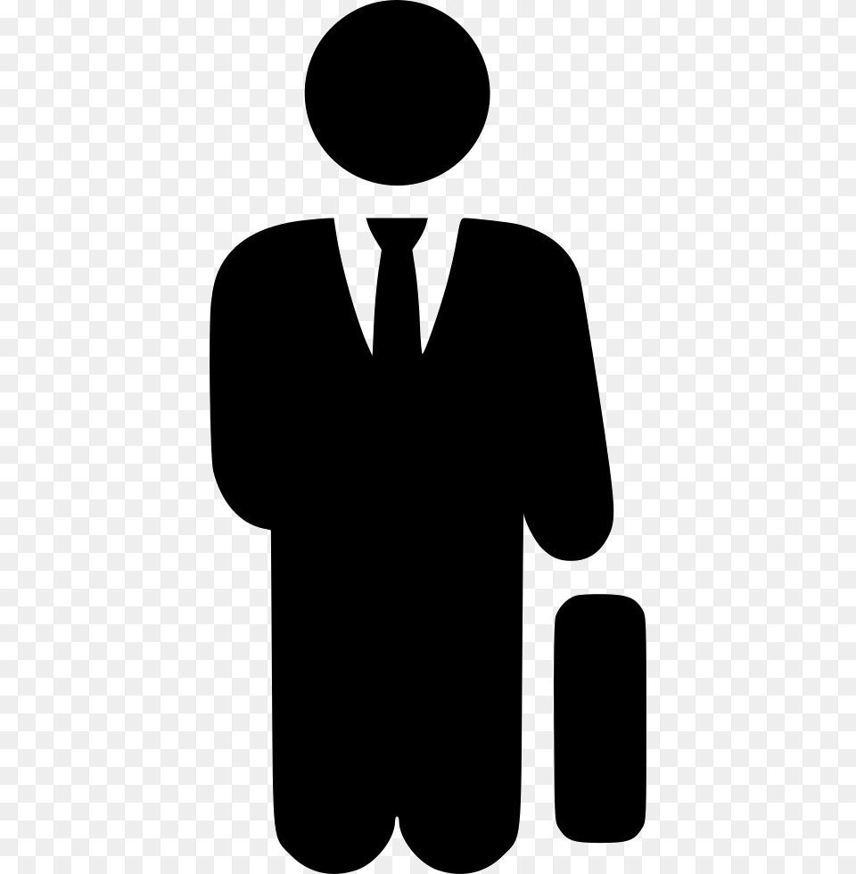 Holding Briefcase Man With Briefcase Icon, Accessories, Stencil, Tie, Formal Wear Free Png Download