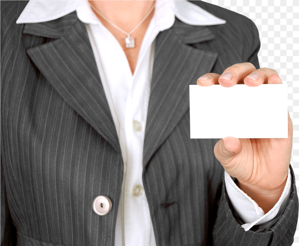 Holding Business Card, Blazer, Suit, Clothing, Coat Free Transparent Png