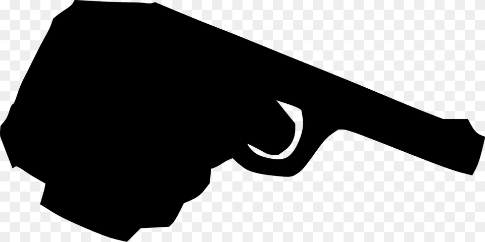 Holding Gun Silhouette, Gray Free Transparent Png
