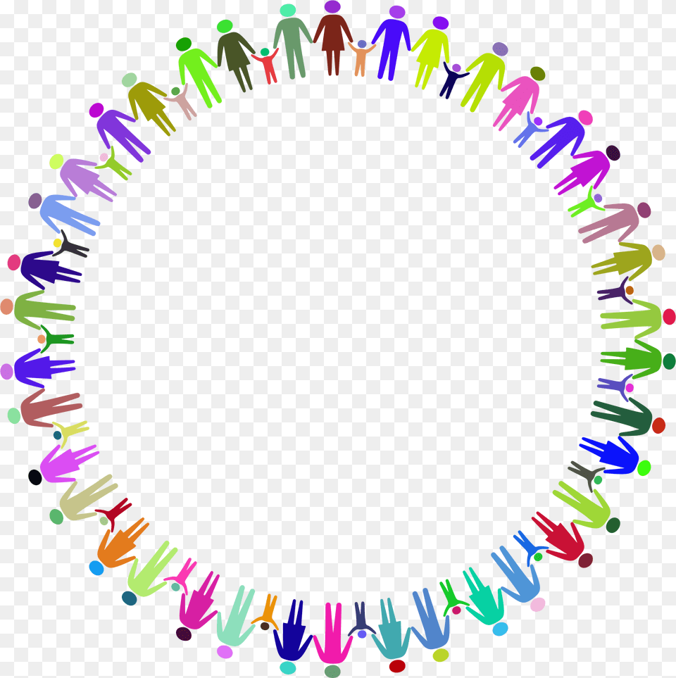 Holding Hands Circle, Purple, Person, Art, Graphics Png