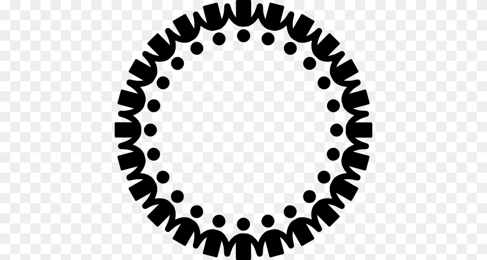 Holding Hands In A Circle, Stencil Png Image