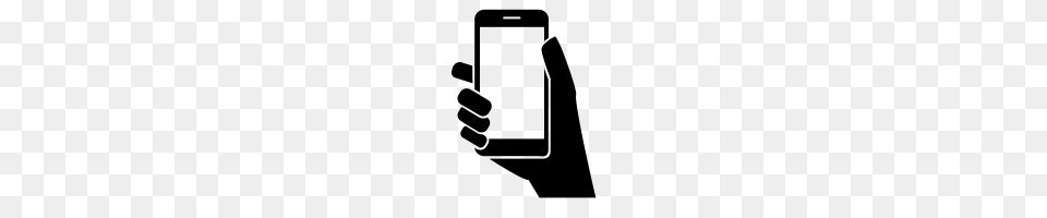 Holding Phone Icons Noun Project, Gray Png